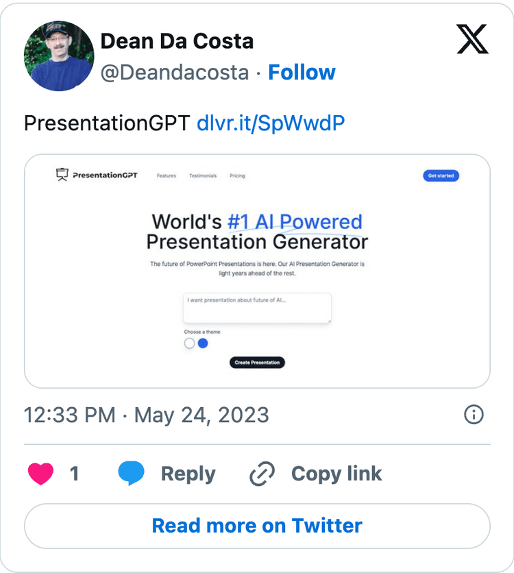 PresentationGPT - GPT For Slides